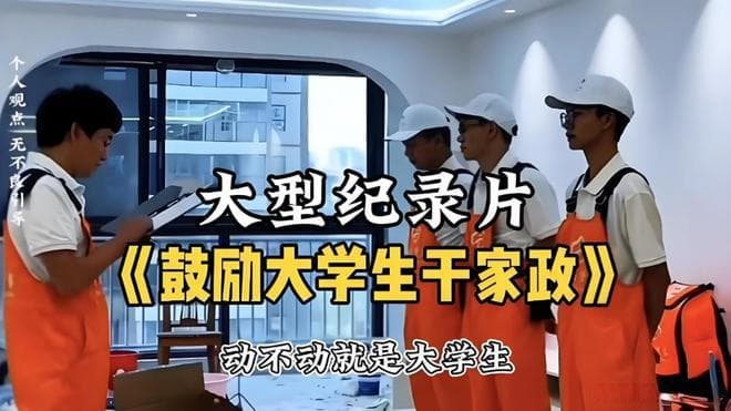 国家发文鼓励大学生干家政，那么大学生干家政合适吗？