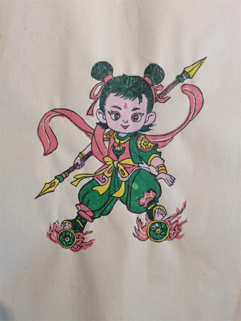 看！木版年画遇上了“哪吒”
