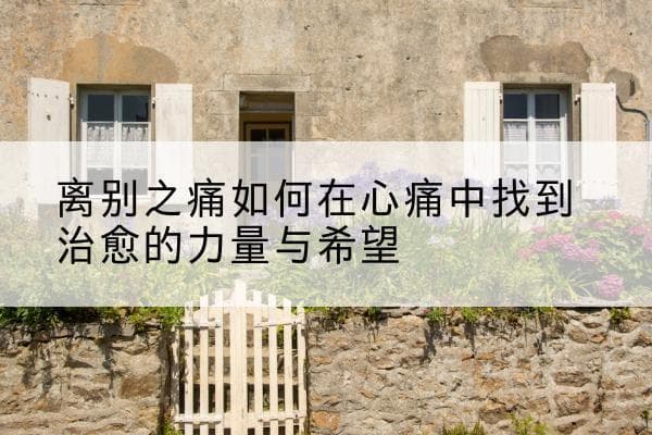 离别之痛如何在心痛中找到治愈的力量与希望