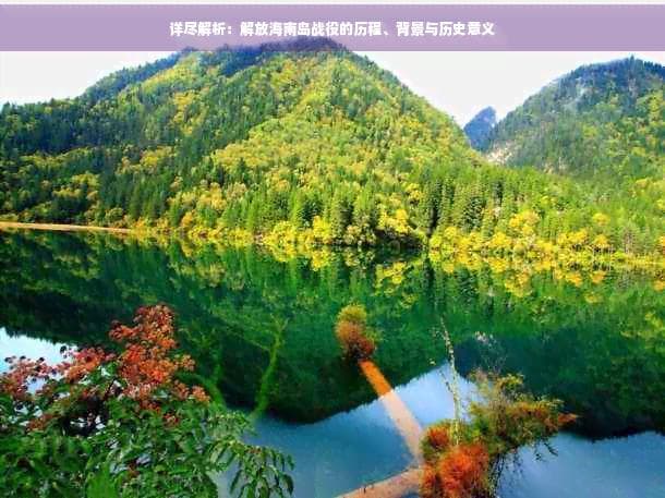 详尽解析：解放海南岛战役的历程、背景与历史意义