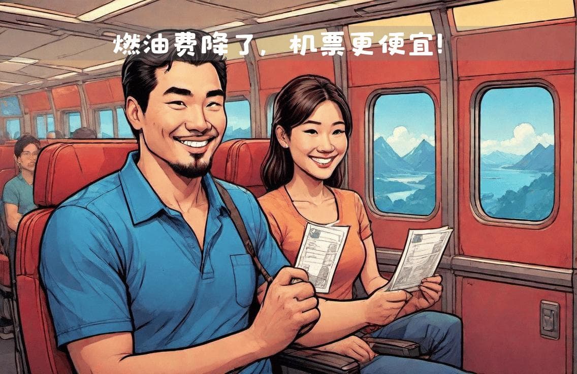 2024年航空业新政：国内航班燃油附加费再下调，乘飞机更便宜！