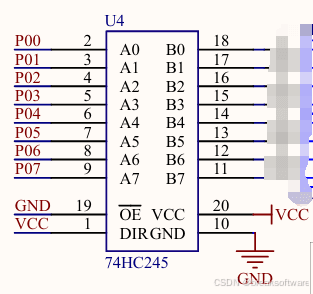 74HC245八路三态输出双向收发器详解