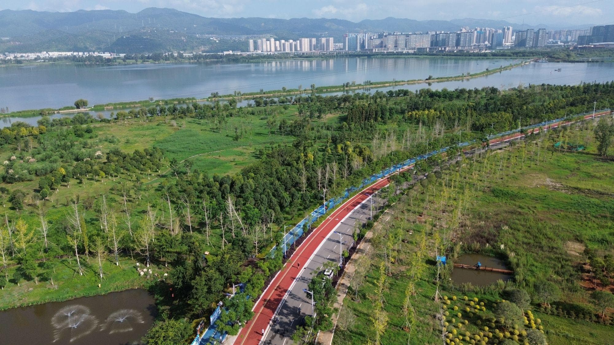 高质量发展调研行：昆明滇池湿地串珠成链