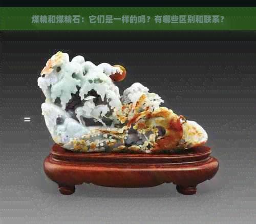 煤精和煤精石：它们是一样的吗？有哪些区别和联系？
