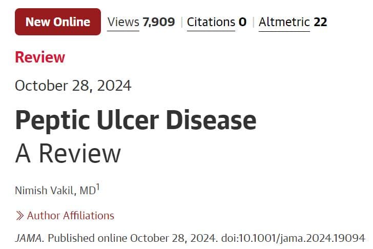 胃溃疡和十二指肠溃疡总好不了？JAMA：关注4大类治疗方式