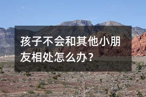 孩子不会和其他小朋友相处怎么办？