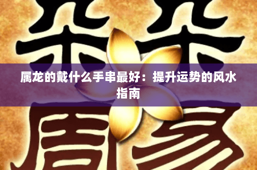 属龙的戴什么手串最好：提升运势的风水指南