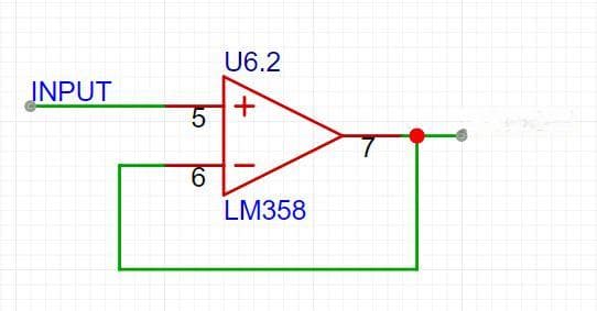 基于LM358的电压跟随器