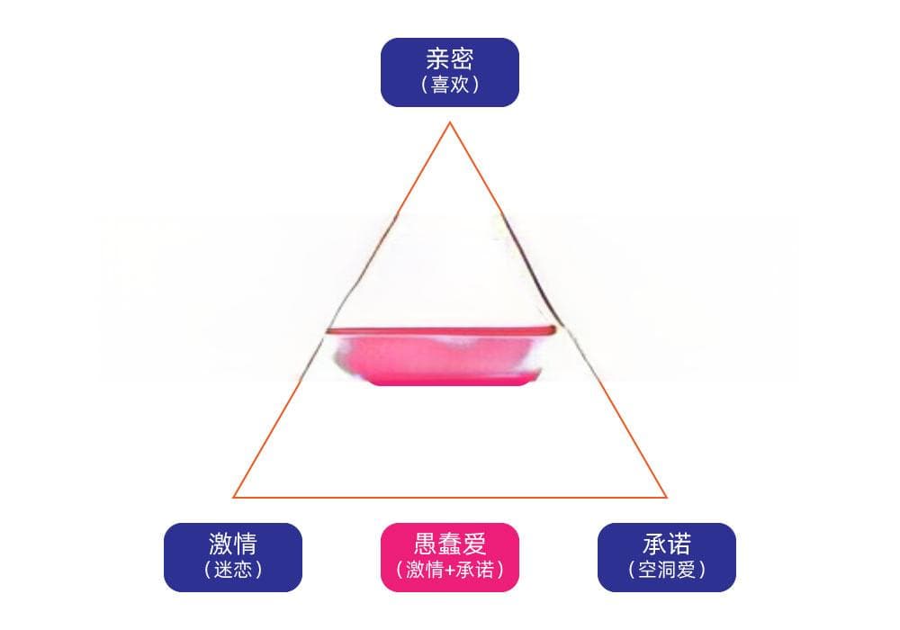 斯坦伯格爱情三角理论：三种成分构成七种爱情类型