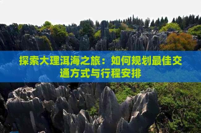 大理洱海旅游攻略：交通方式与行程安排全解析