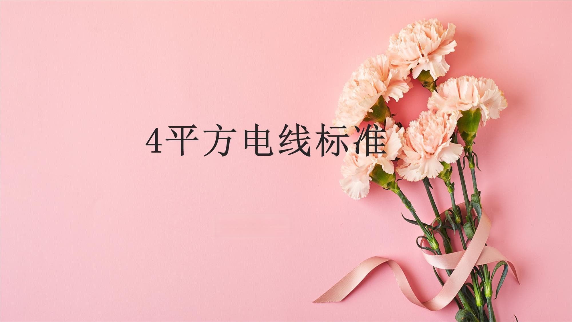 4平方电线标准