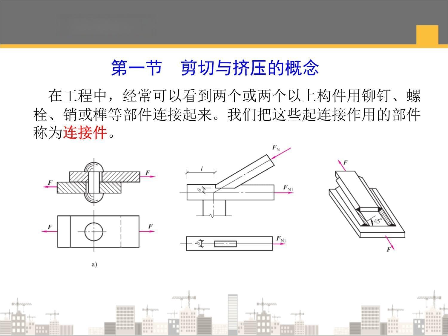 剪切和挤压-剪切和挤压的概念与实例（建筑力学）