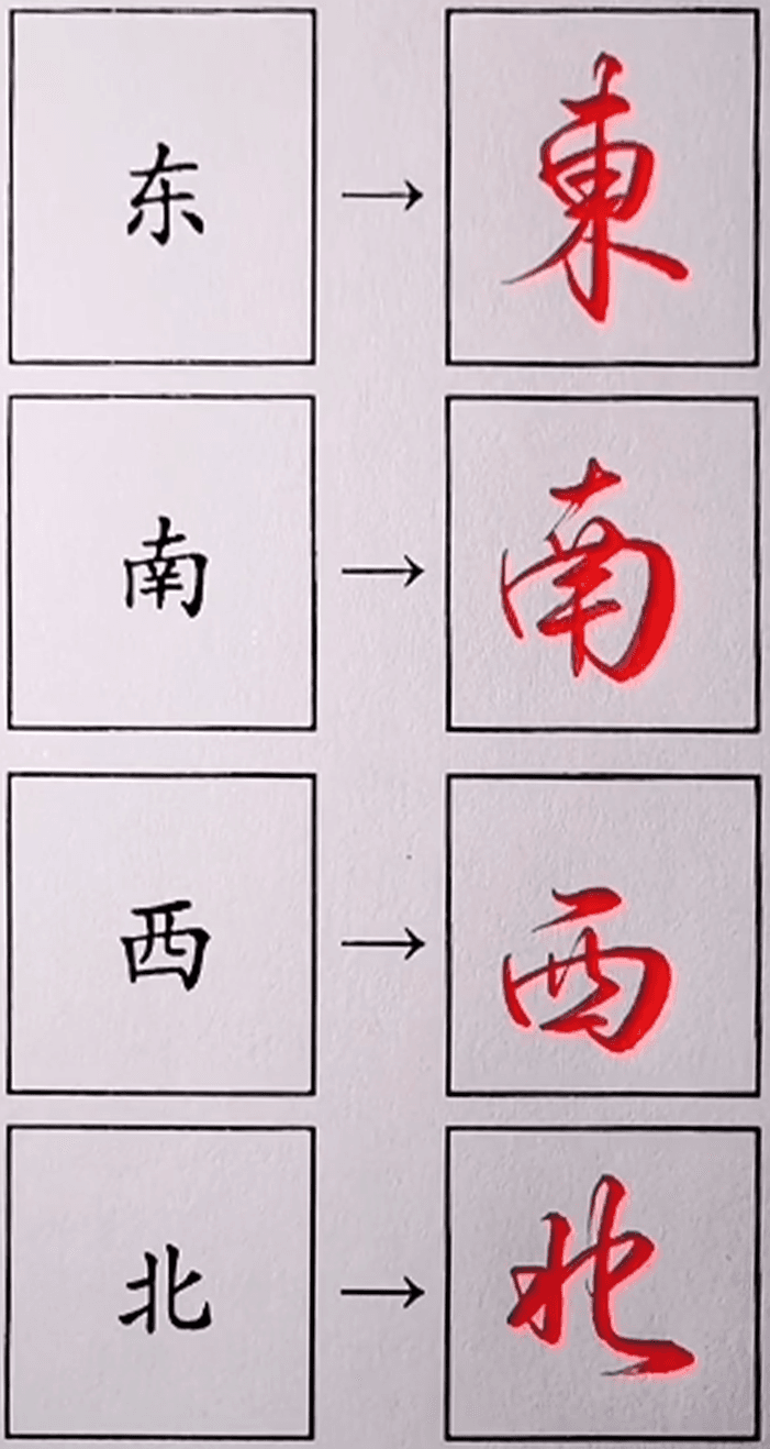 31个常用字的硬笔行书连笔写法，让你的字迹更优美