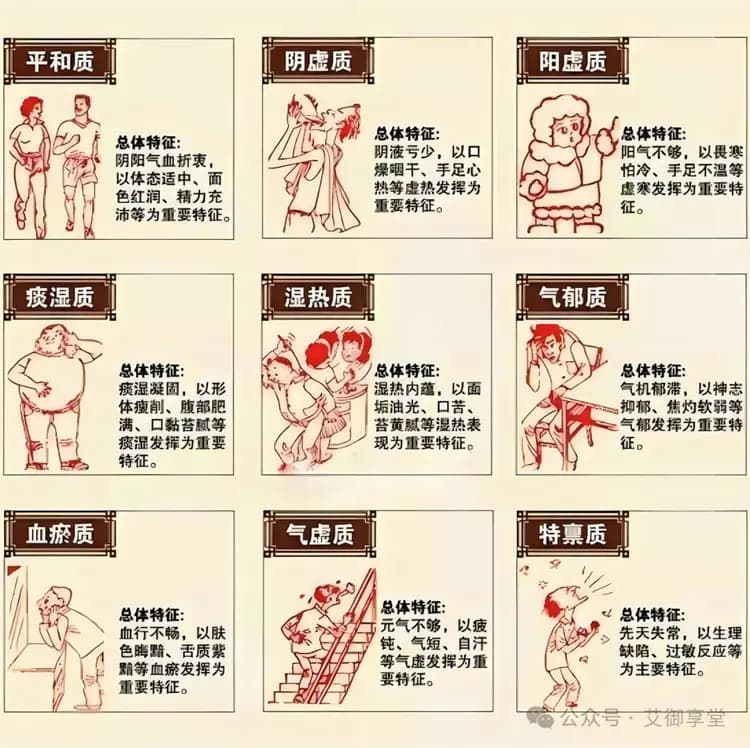 中医九种体质与对应的中成药