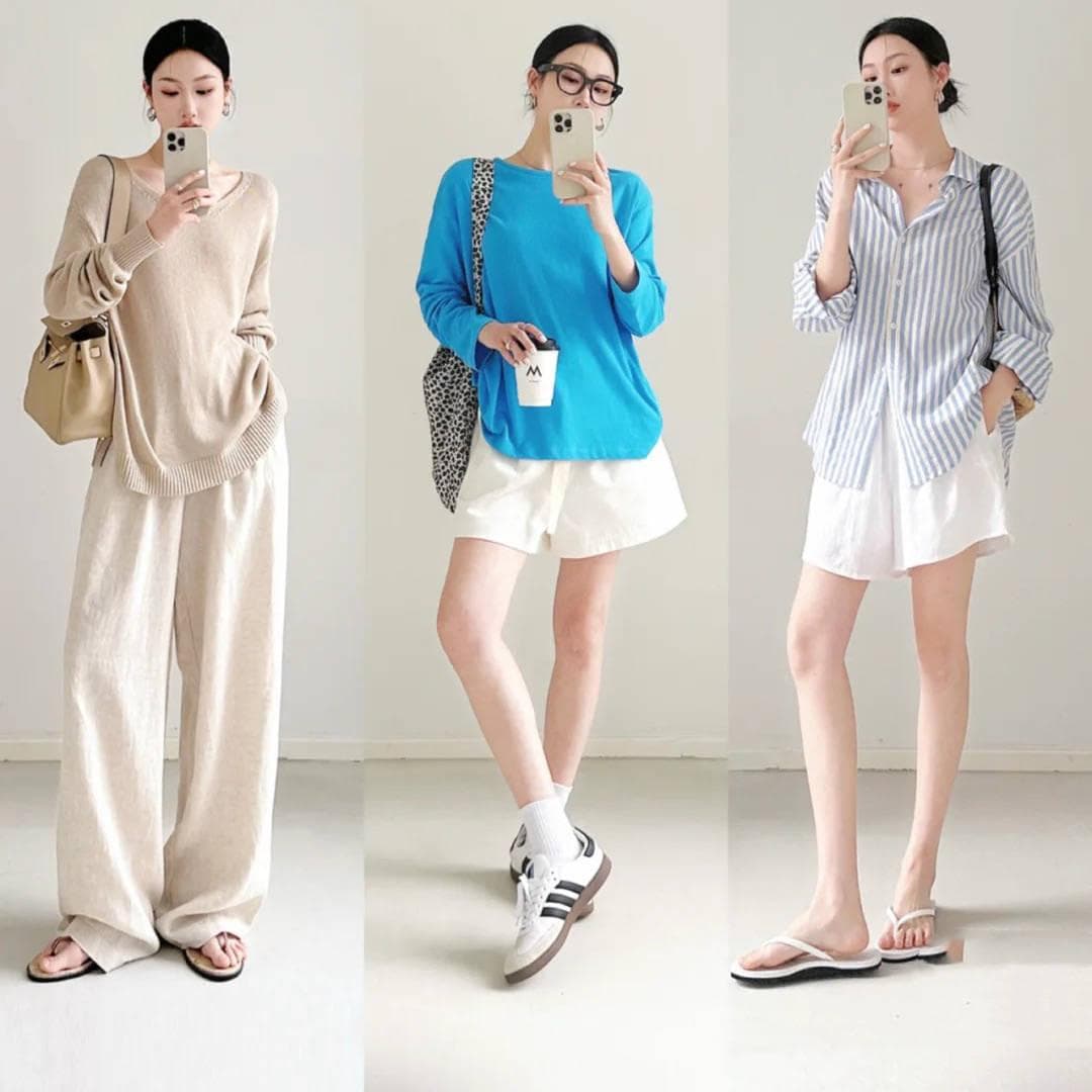 夏季必备“清凉感”穿搭，简约、舒适还高级，普通女人照搬就挺美