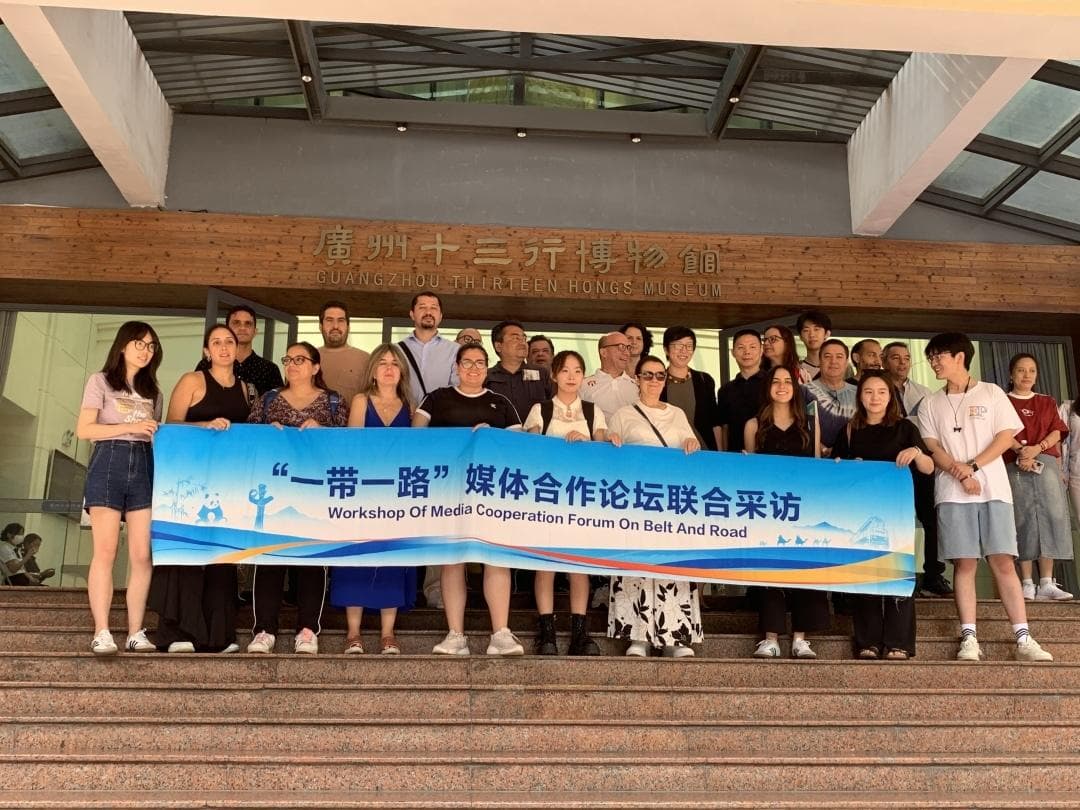中外记者走进十三行博物馆，感受广州由古至今的繁荣昌盛