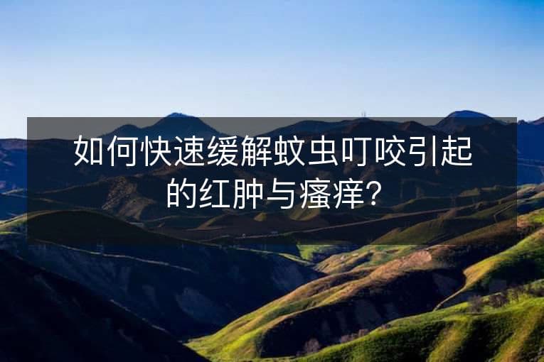 如何快速缓解蚊虫叮咬引起的红肿与瘙痒？