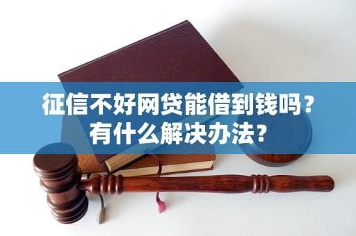 征信不好网贷能借到钱吗
