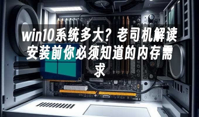 win10系统多大？老司机解读安装前你必须知道的内存需求