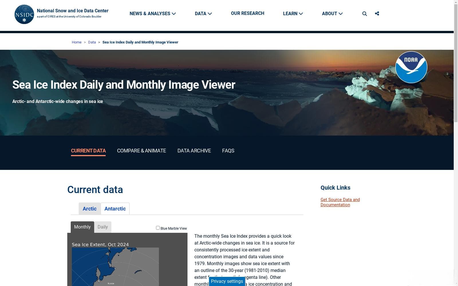 NSIDC Sea Ice Index数据集：全球海冰监测的重要工具