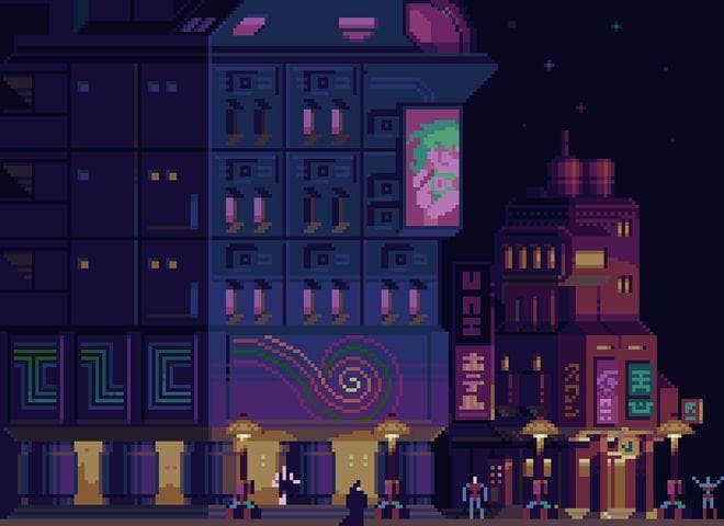 赛博朋克像素画教程：从角色到建筑的全面创作指南