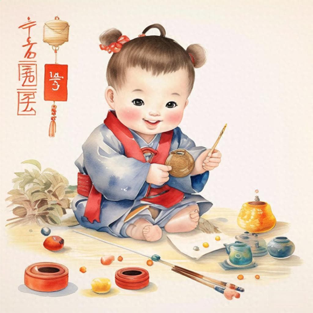 一张表了解中国古代婴儿的礼俗（报喜、洗三、满月、命名、抓周）