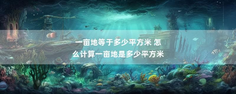 一亩地等于多少平方米？怎么计算一亩地是多少平方米？