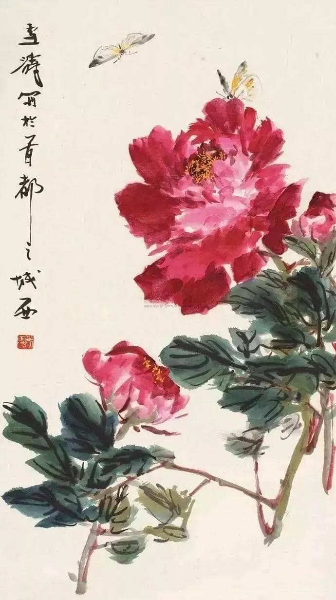 写意牡丹构图、画法及调色技巧!（超实用~）