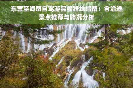 3200公里自驾之旅：东营到海南的路线详解与景点推荐