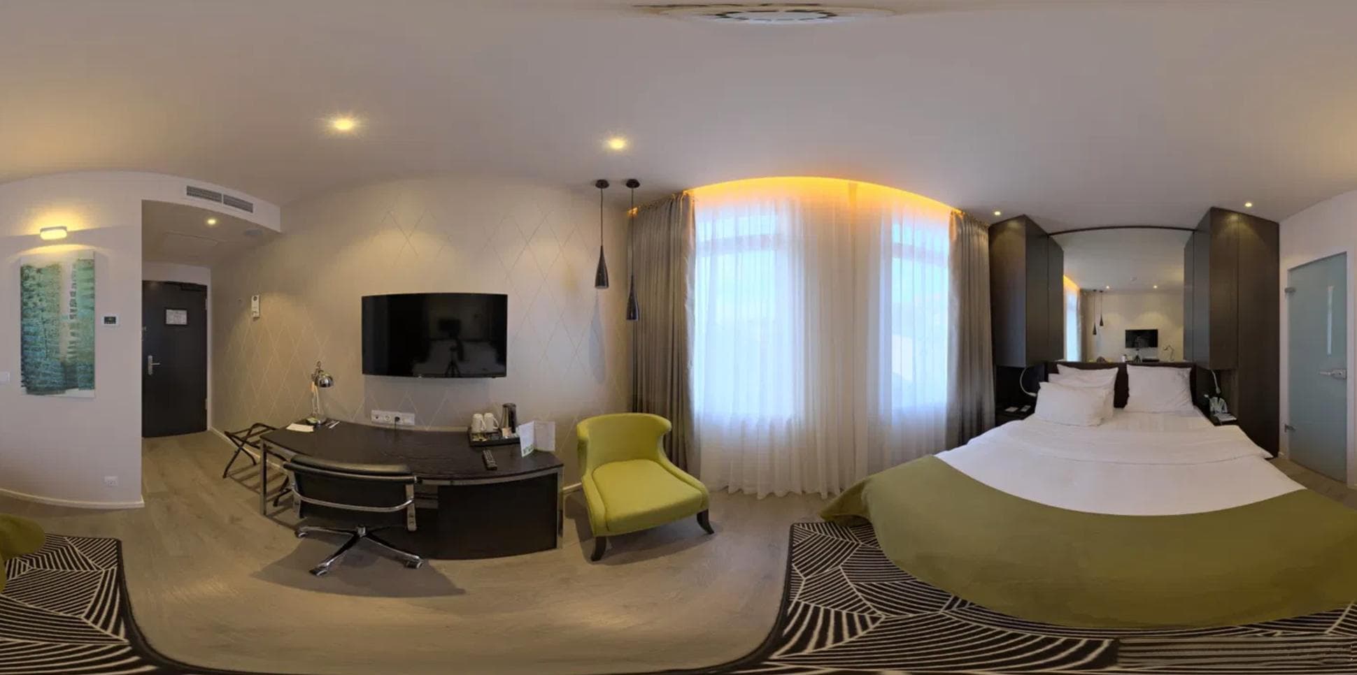 Three.js案例-360° VR看房