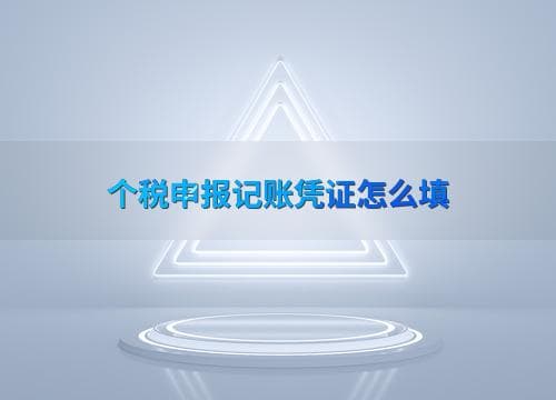 个税申报记账凭证怎么填