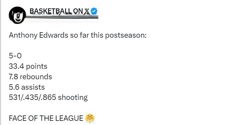 数据不说谎｜22岁爱德华兹已成NBA新门面：他是詹杜库最佳接班人