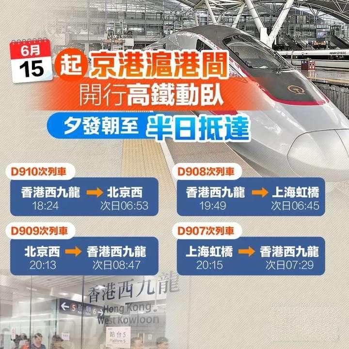 最新票价公布！高铁赴港比坐飞机便宜，这些内地高铁站点将与香港直通！