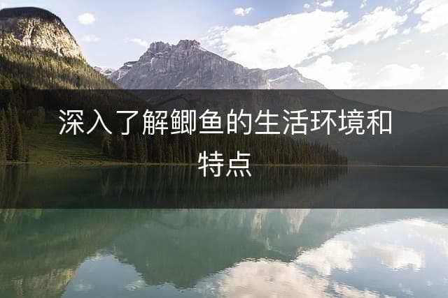 深入了解鲫鱼的生活环境和特点
