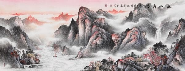 适合客厅的挂画，好山水显得有气质