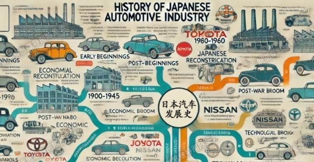 日本汽车兴衰史的思维导图（有趣资料）