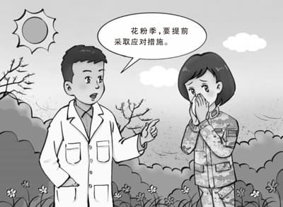 战友们，春日花粉飘 过敏早防护