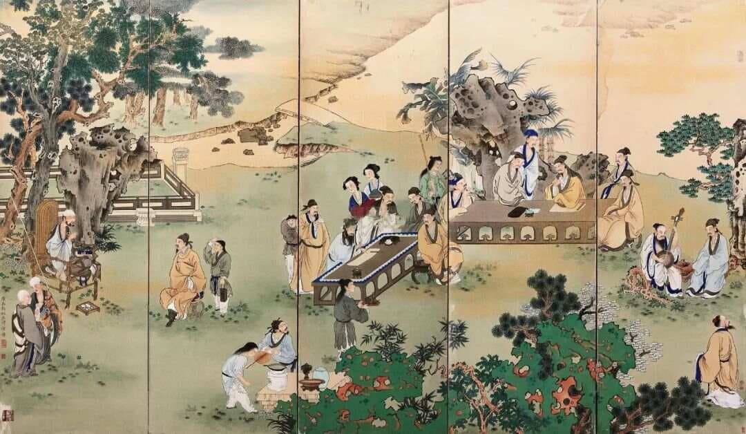 国画中的文人雅士聚会