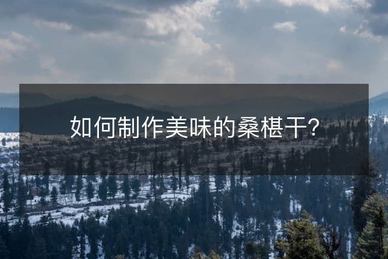如何制作美味的桑椹干？