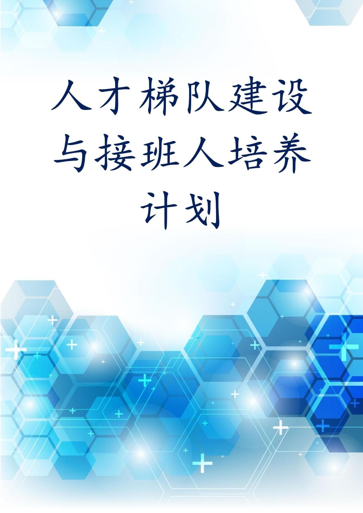 人才梯队建设与接班人培养计划