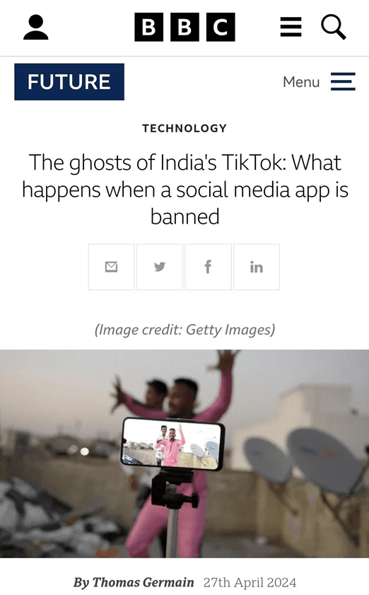印度封禁TikTok启示录：TikTok被禁后，它代表的文化价值也随之消失