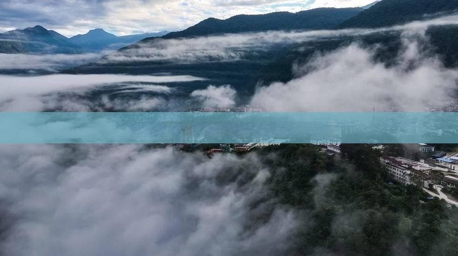 重庆龙水峡地缝：80米瀑布水帘，冬游正当时