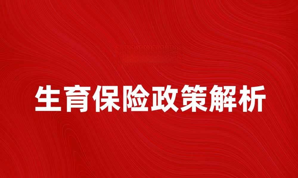 生育保险政策详解与申请流程指南