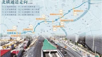 上海北横通道东段今晚试通车，如何通行？对延安高架、周家嘴路分流效果如何？