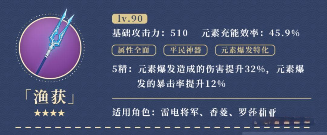 原神：值得培养的四星武器推荐