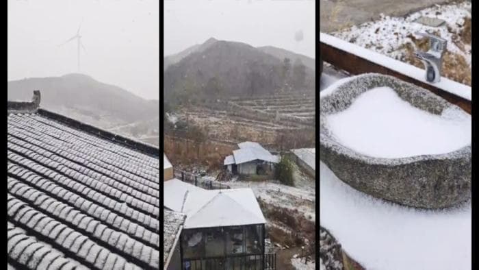 新年首场雪！广西三地高寒山区现降雪