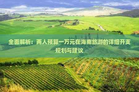 全面解析：两人预算一万元在海南旅游的详细开支规划与建议
