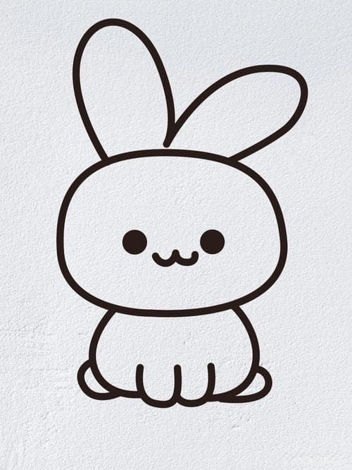 简笔画可爱小兔子的画法