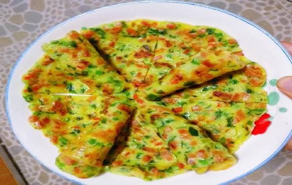 菠菜鸡蛋饼