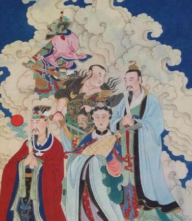 道教神话体系中的至高神祇：三清、四御与五帝